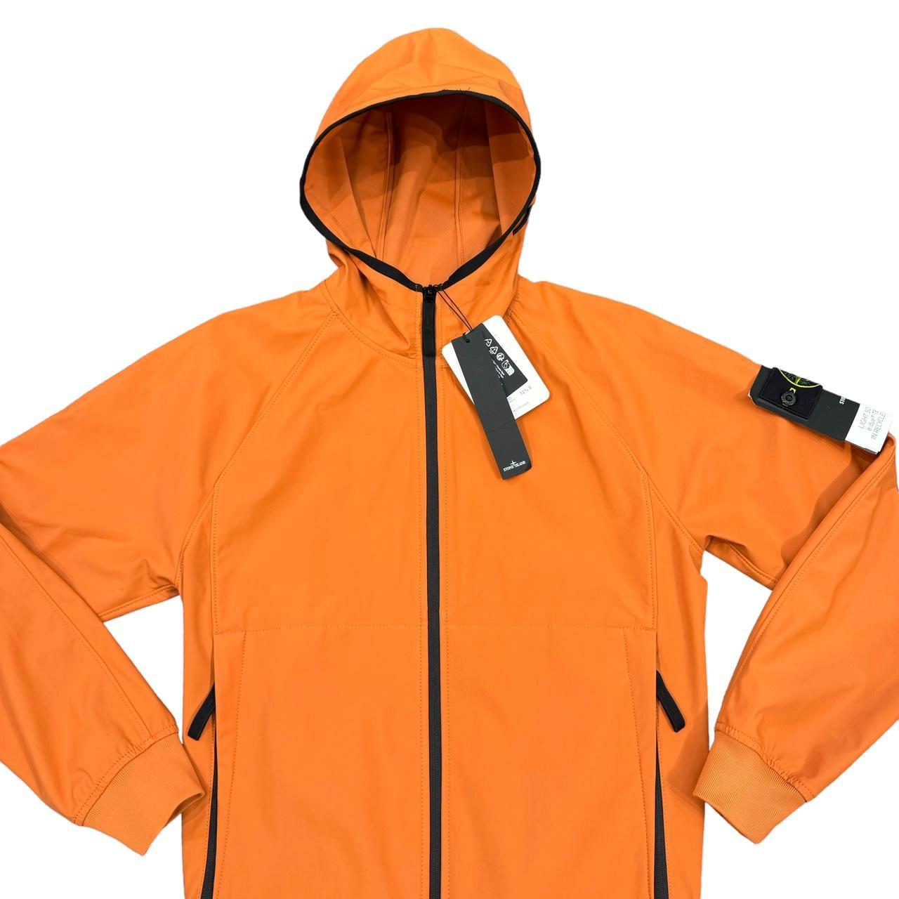 Stone Island Orange Light Soft Shell R Technology Jacket THE GARMENTZ LAB