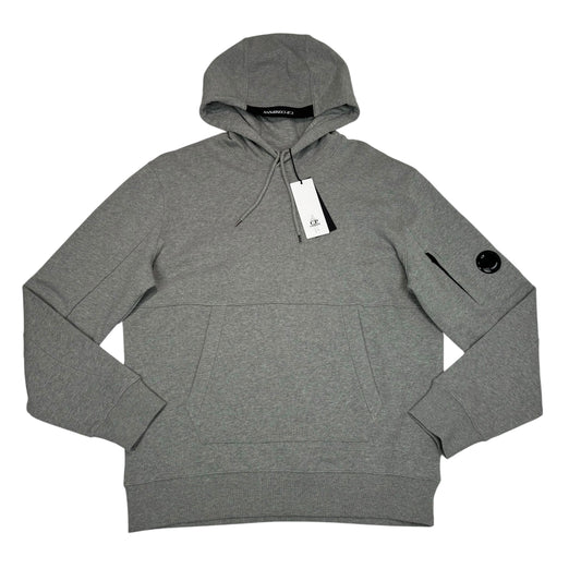 CP Company Grey Single Goggle Diagonal Fleece Hoodie