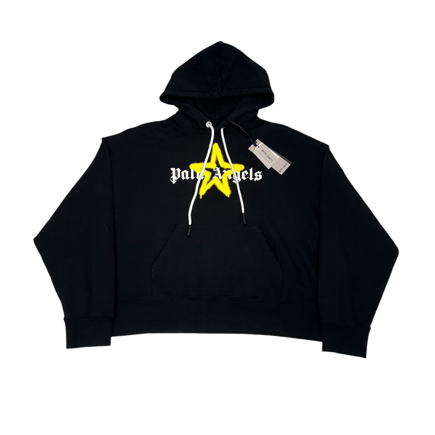 Palm Angels Black Star Spray Oversized Hoodie