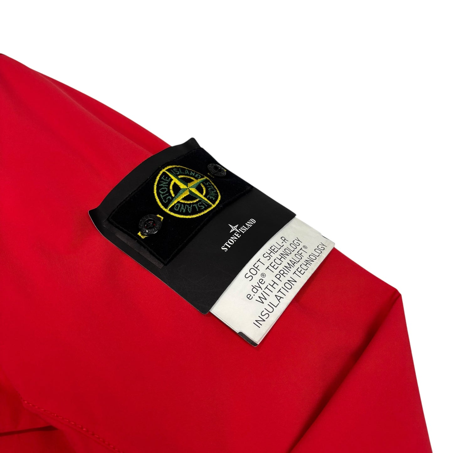 Stone Island Red Soft Shell-R e.dye Technology with Primaloft Insulation Technology Jacket