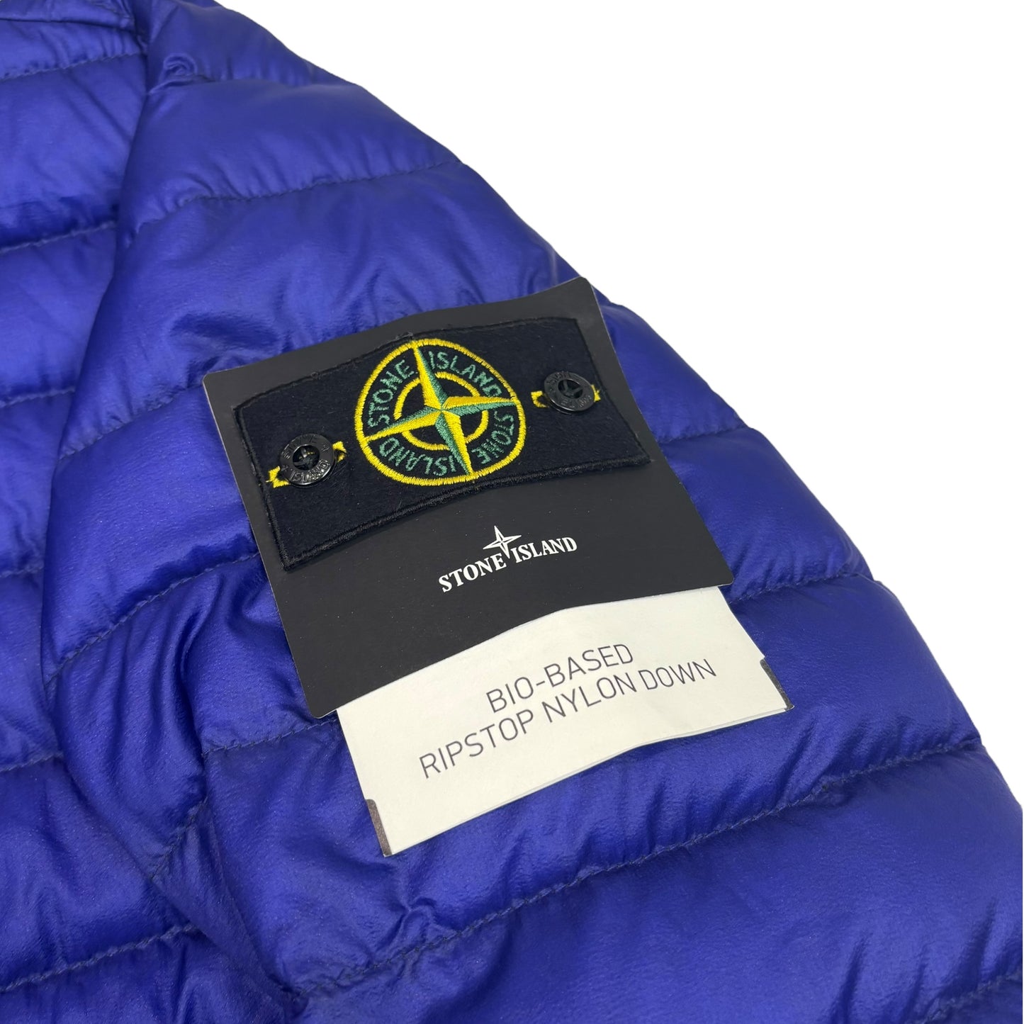 Stone Island Royal Blue Bio-Based Ripstop Nylon Down Jacket