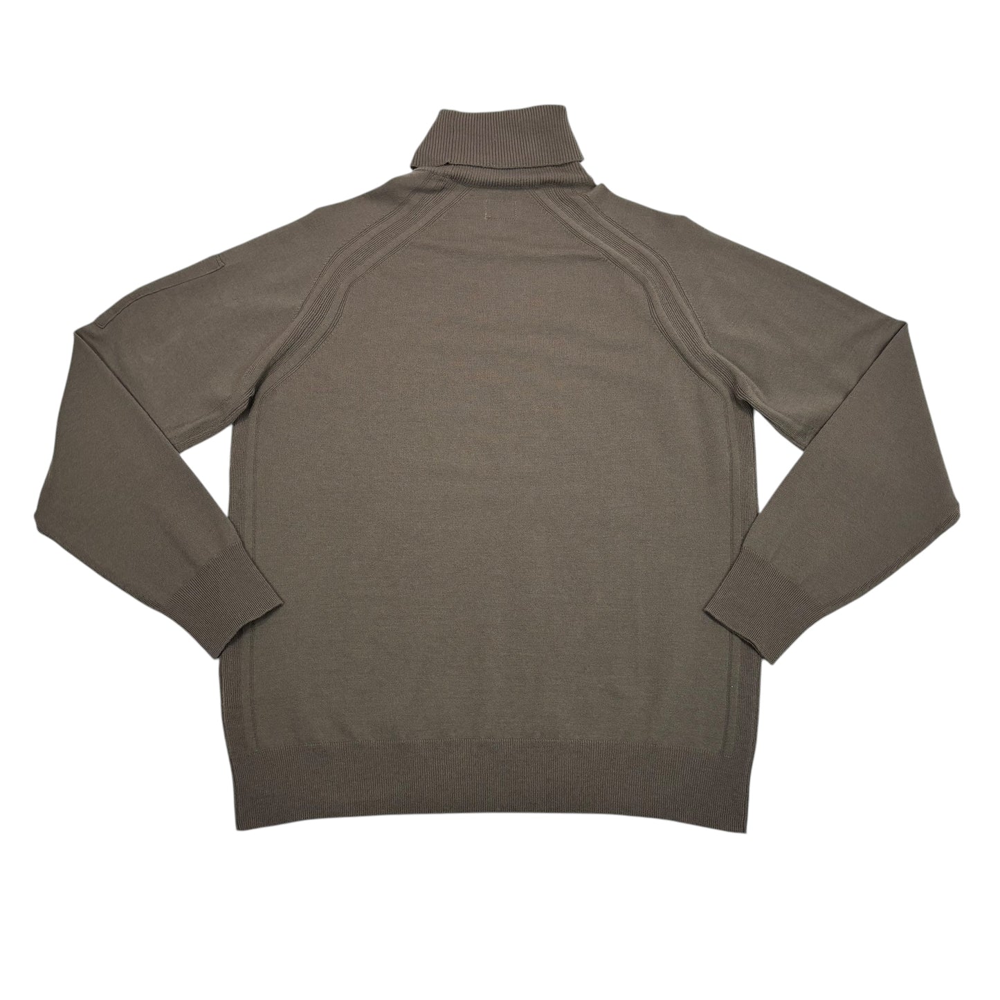 CP Company Walnut Green Cotton Turtle Neck Jumper