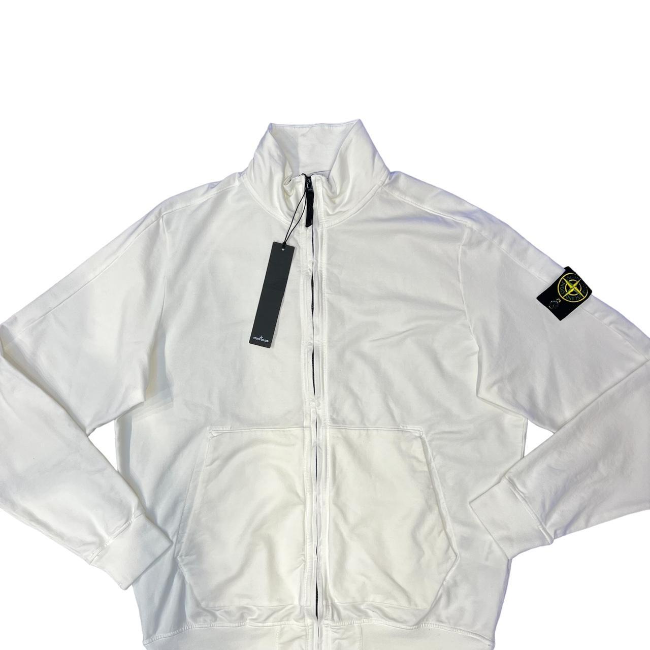 Stone island best sale tracksuit white