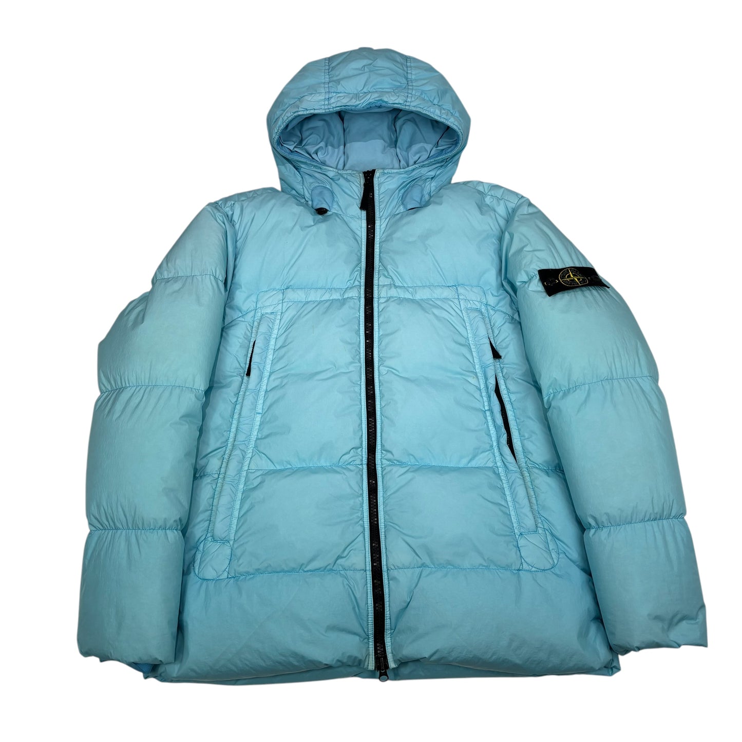 Stone Island Baby Blue Garment dyed Crinkle Reps NY Down Jacket