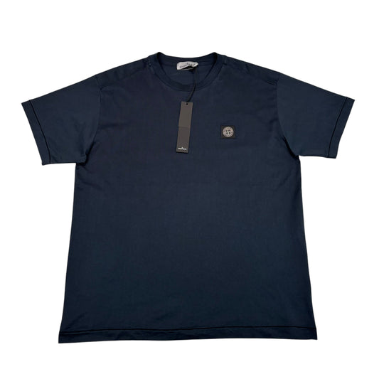 Stone Island Navy Blue Patch Logo Tshirt