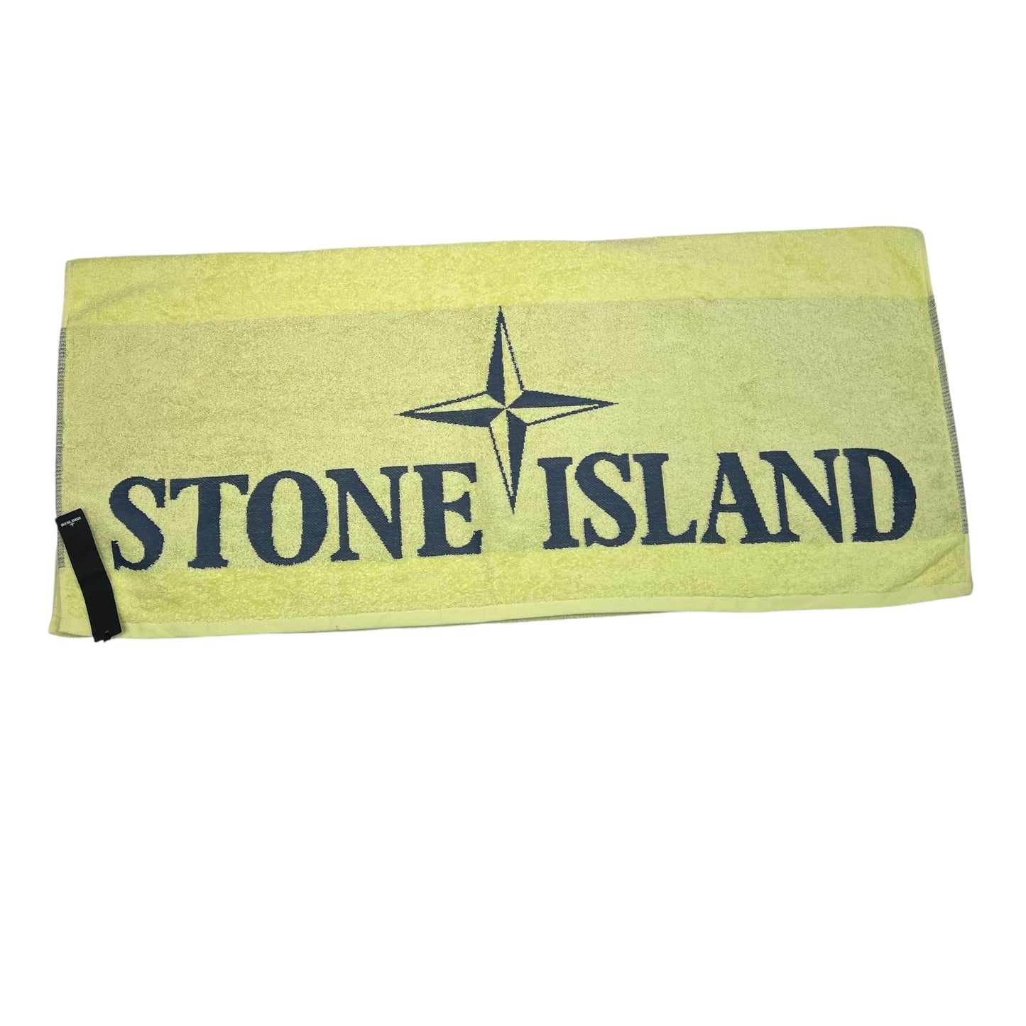 Stone Island Yellow Logo-Embroidered Beach Towel