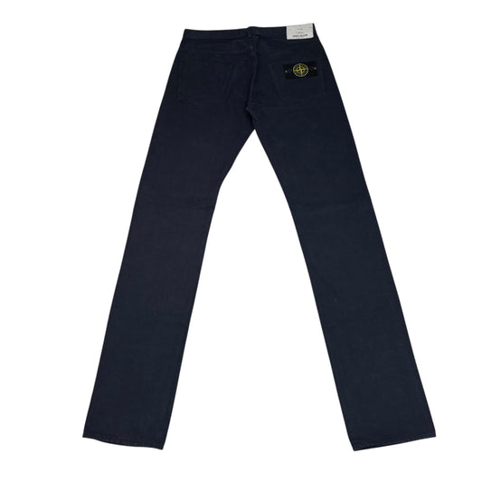 Stone Island Navy Blue Denim Type-SK Compass Patch Jeans