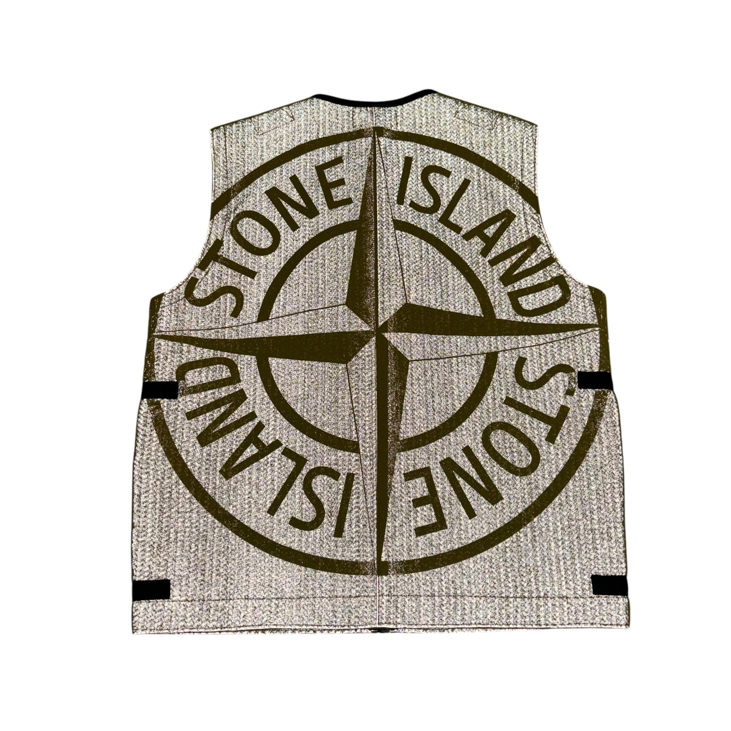 Stone Island Yellow Needle Punched Reflective Gilet