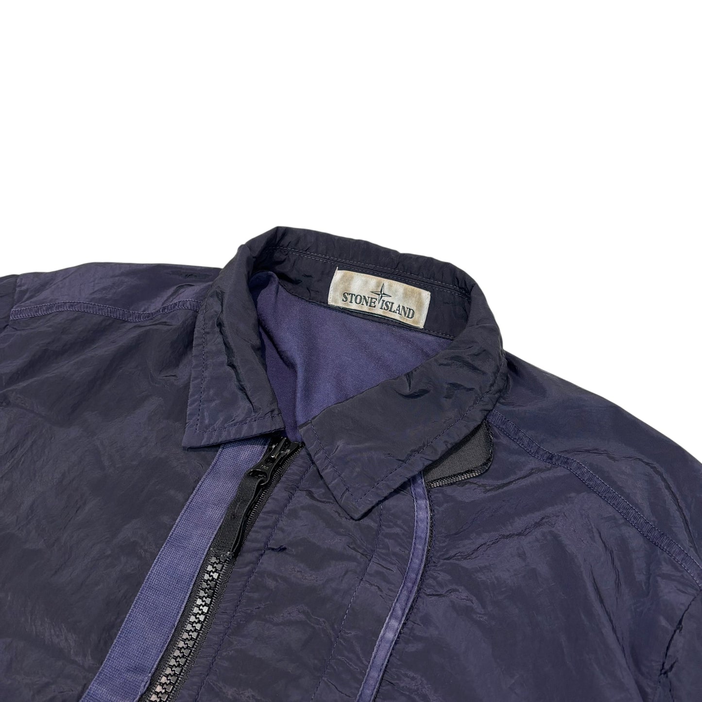 Stone Island Blue Nylon Metal Overshirt Jacket