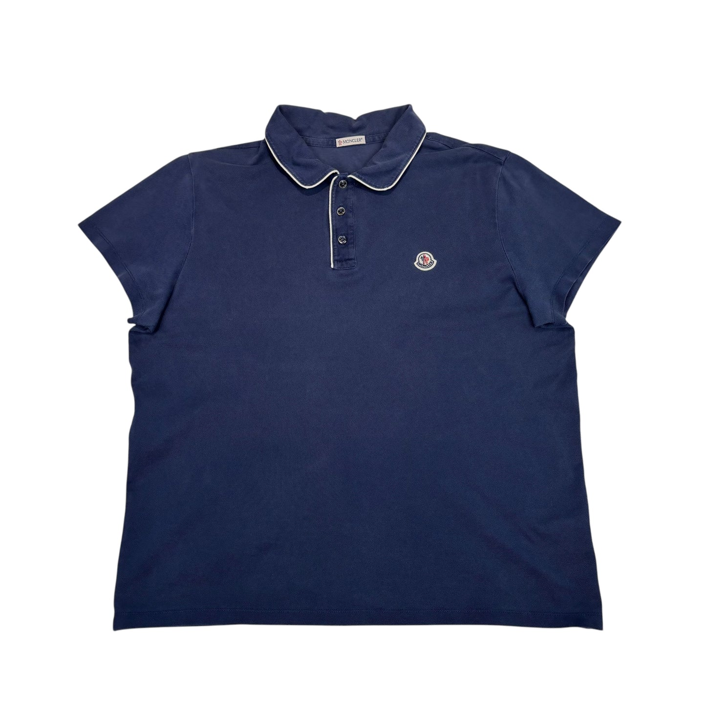 Moncler Navy Blue Patch Logo Polo Shirt