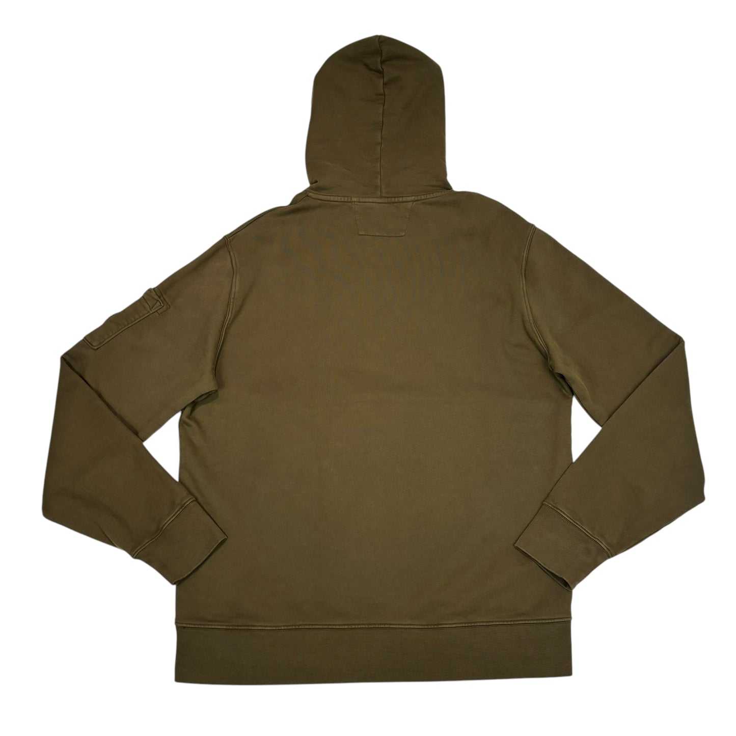 CP Company Duck Green Single Goggle Diagonal Fleece Hoodie