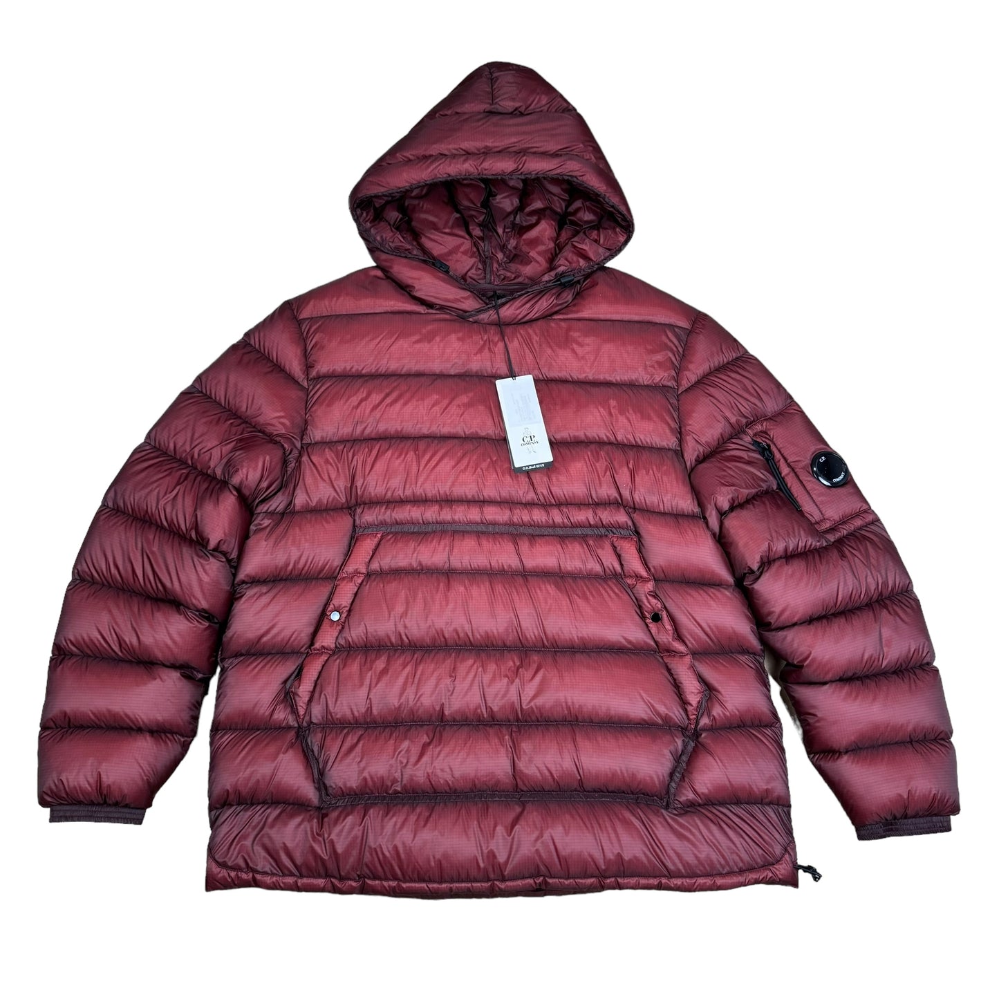 CP Company Burgundy D.D. Shell Padded Puffer Hoodie