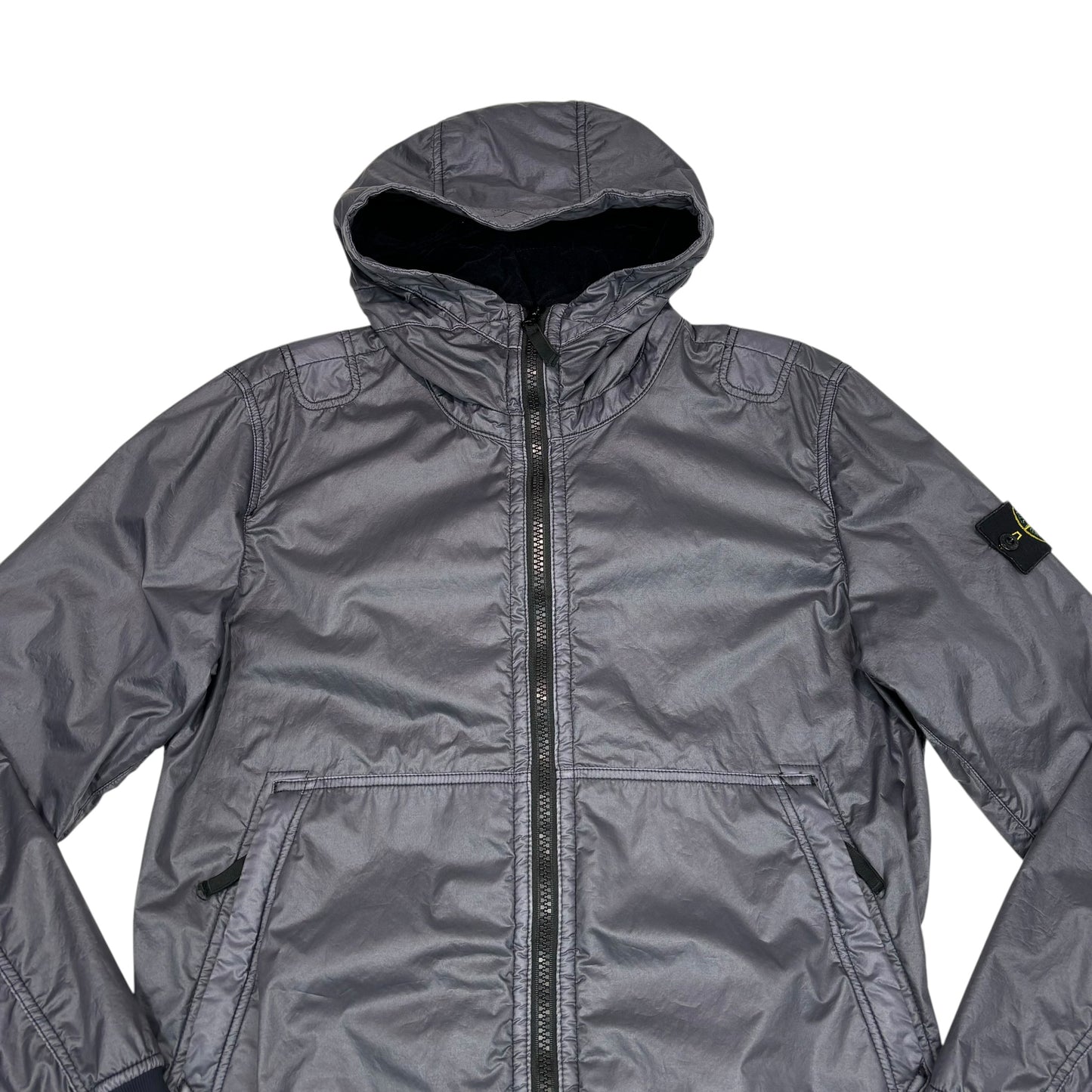 Stone Island Navy Blue Lamy Flock Compass-Patch Jacket