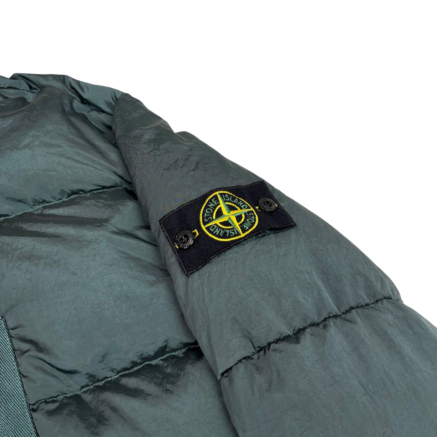 Stone Island Green Nylon Metal in Econyl Regenerated Nylon with Down TC Coat