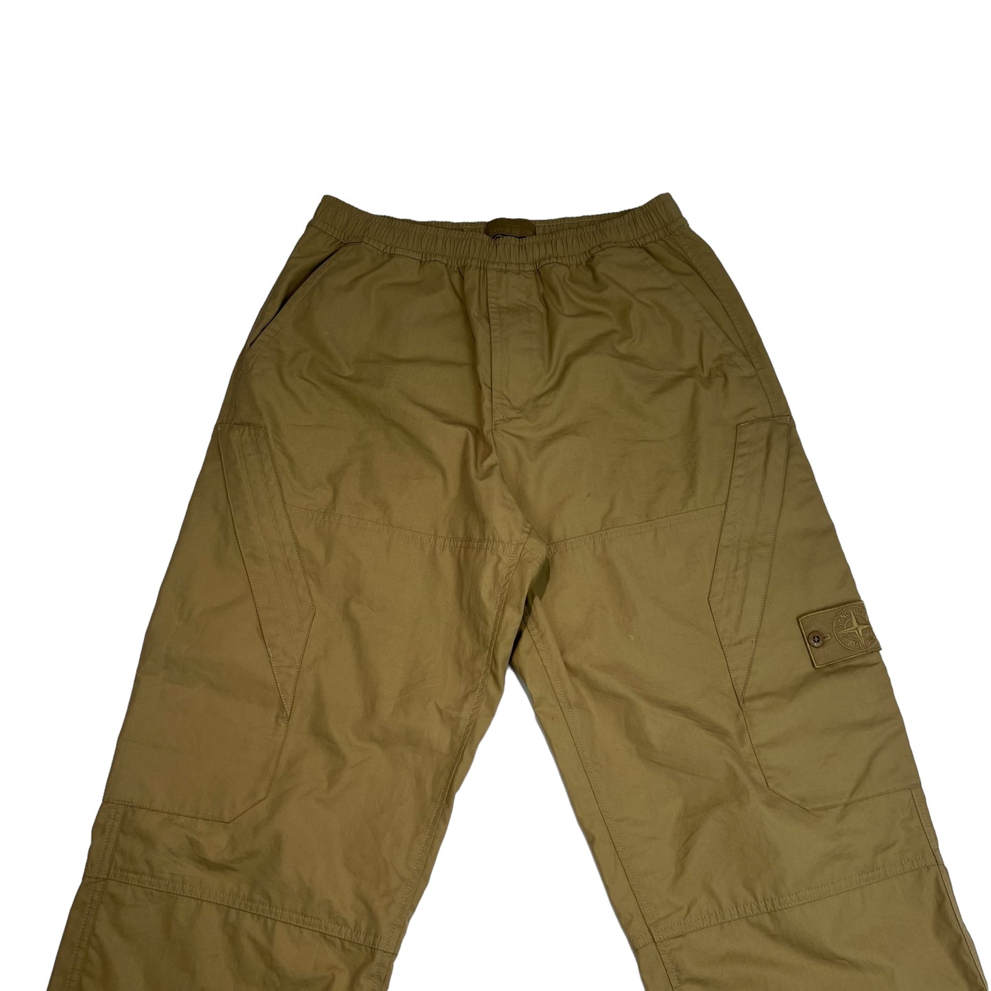 Stone Island Dark Beige Type-LO Ghost Compass-Patch Trousers