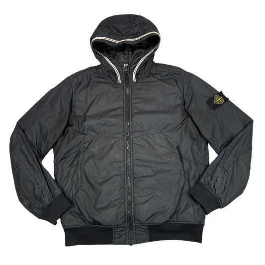 Stone Island Black Garment Dyed Crinkle Reps with Primaloft-TC Jacket