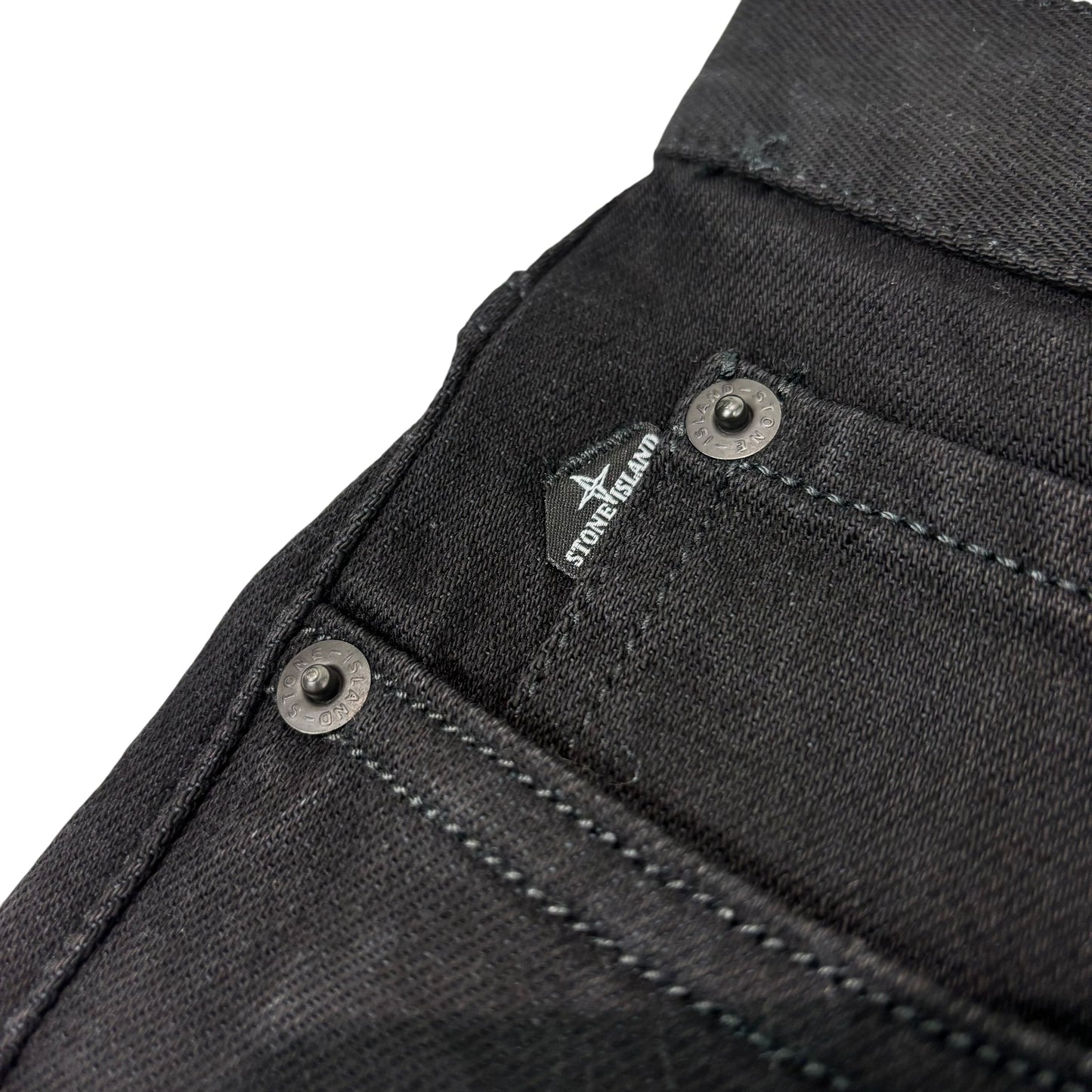 Stone Island Black Denim Type-SK Compass Patch Jeans