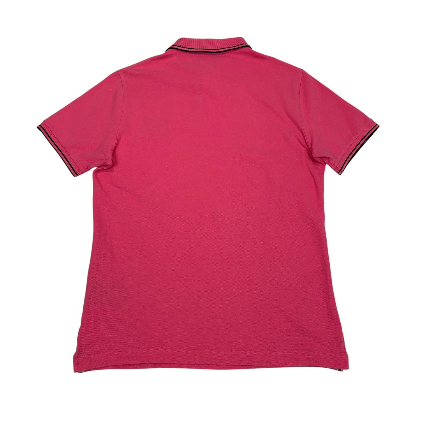 Stone Island Hot Pink with Black Stripes Patch Logo Polo Shirt