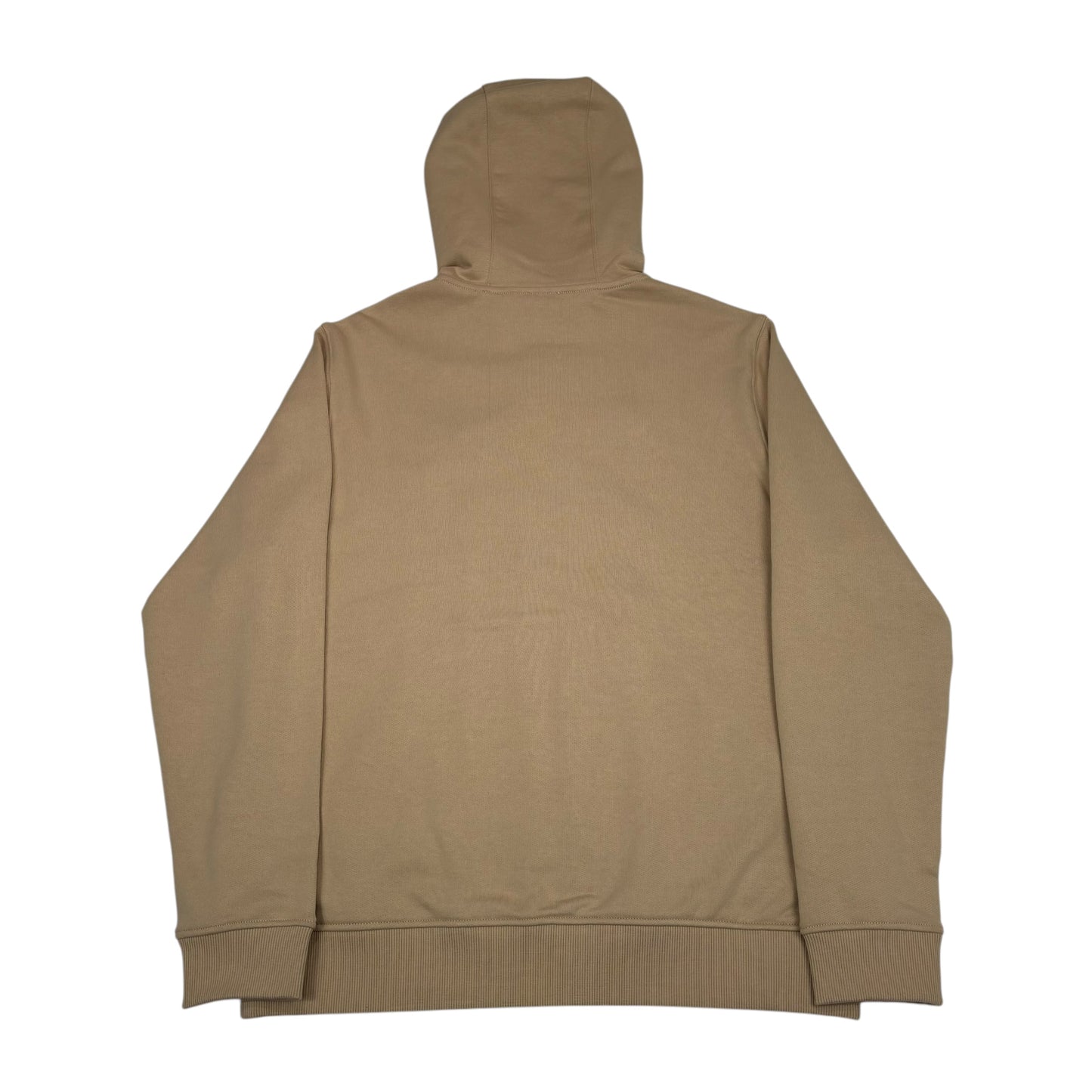 Burberry Beige Zip Up Logo Embroidery Hoodie