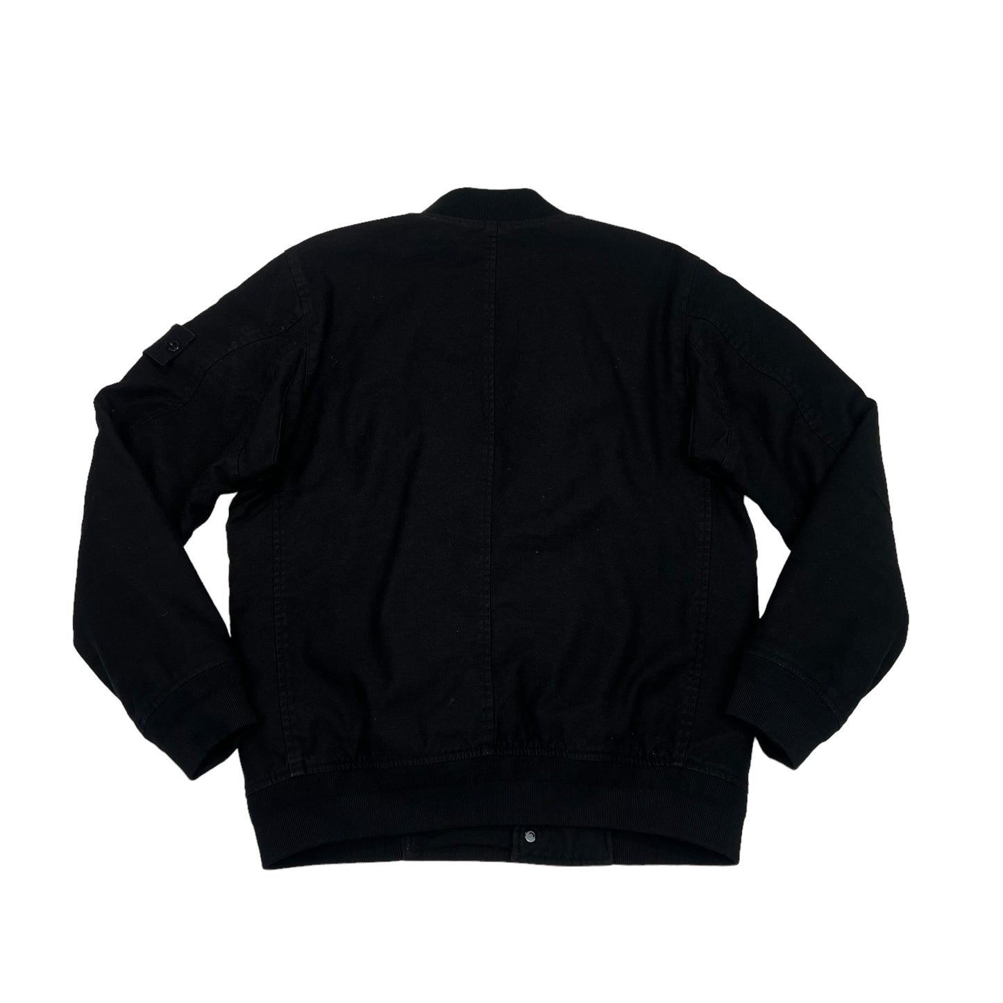 Stone Island Black Ghost Piece Diagonal Wool Jacket