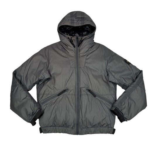 Stone Island Grey Mesh Badge Down Jacket