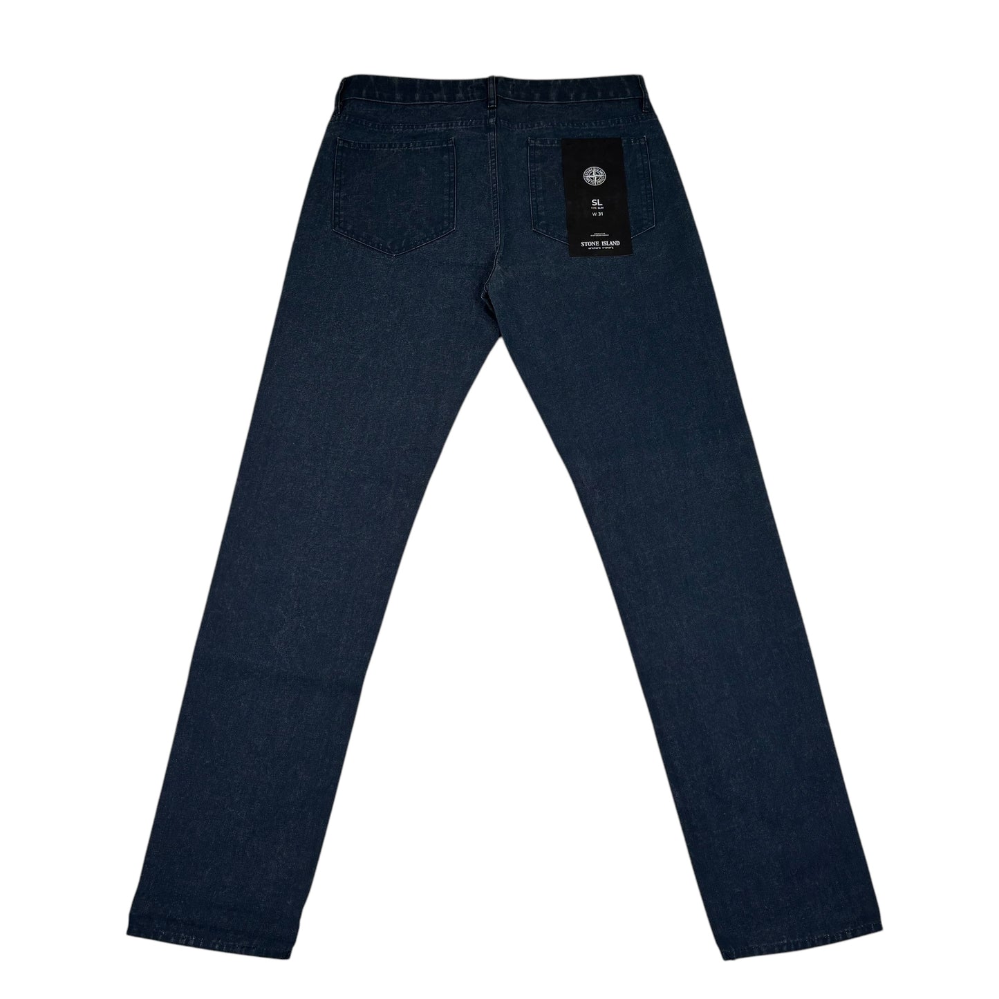 Stone Island Navy Blue Denim Type-SL Patch Logo Jeans