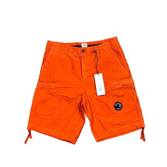 Cp Company Orange Cargo Bermuda Shorts