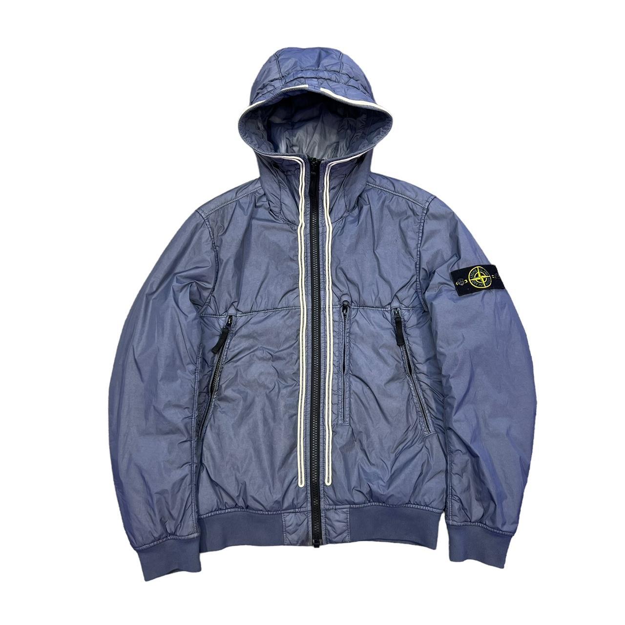 Stone Island blue Crinkle Rep Coat