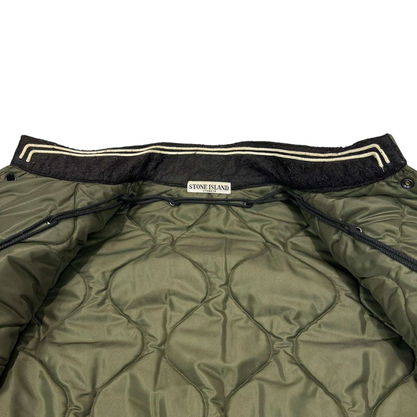 Stone Island Green/Yellow Ice Jacket with Removable Fodera Staccabile Lining Jacket