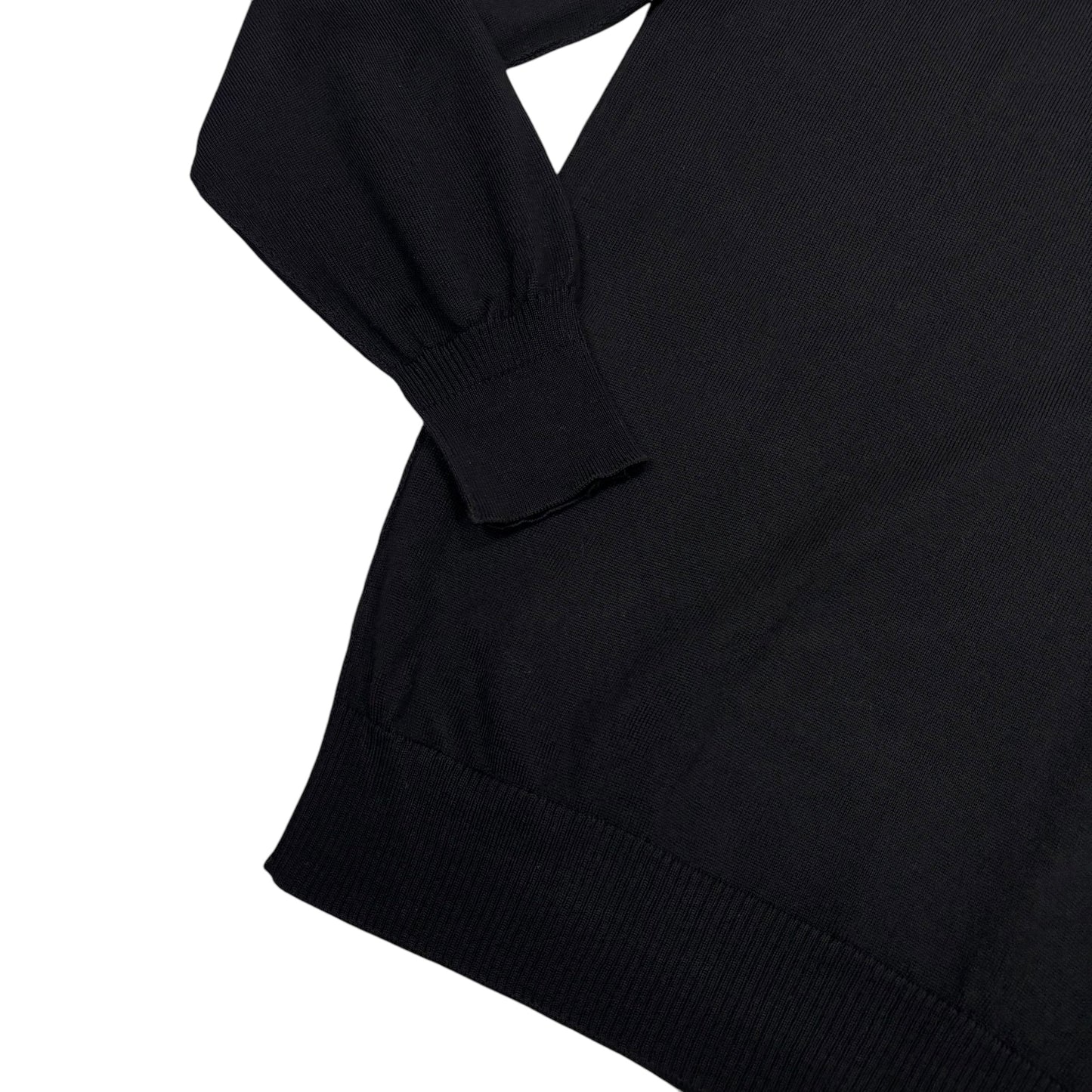 Stone Island Black Button Up Lightweight Cotton Jumper