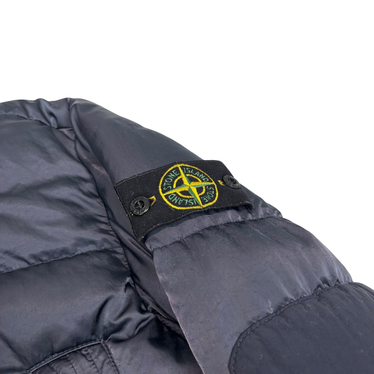 Stone Island Navy Blue Nylon Raso Down-TC Jacket