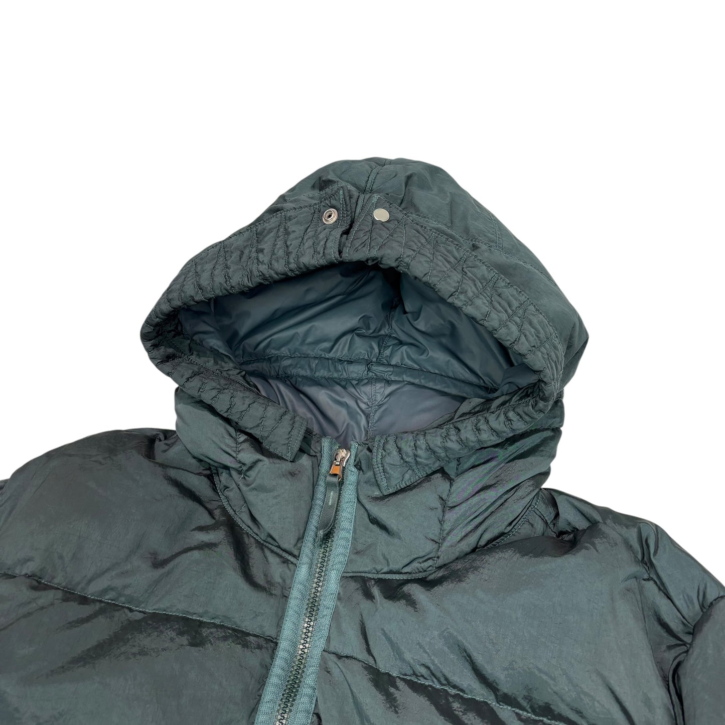 Stone Island Green Nylon Metal in Econyl Regenerated Nylon with Down TC Coat