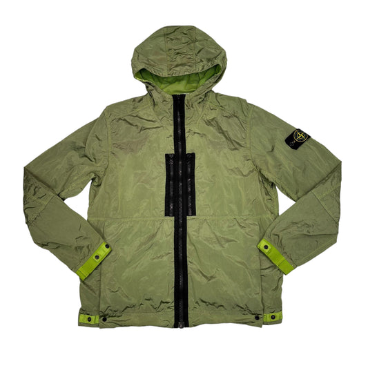 Stone Island Green Nylon Metal Watro Compass Patch Jacket