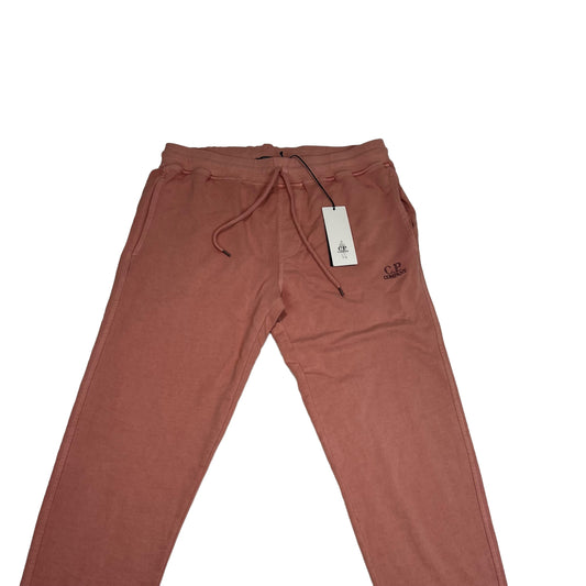 CP Company Mauve Pink Cotton Fleece Logo Joggers