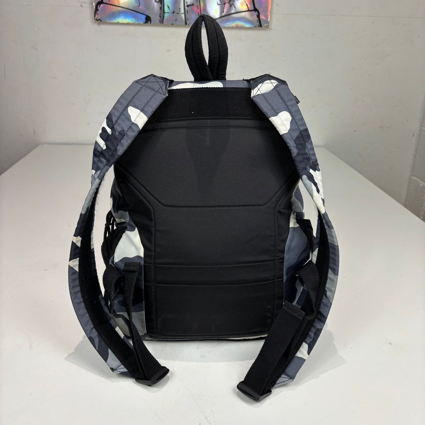 Valentino Blue Camo Multi Pocket BackPack Bag