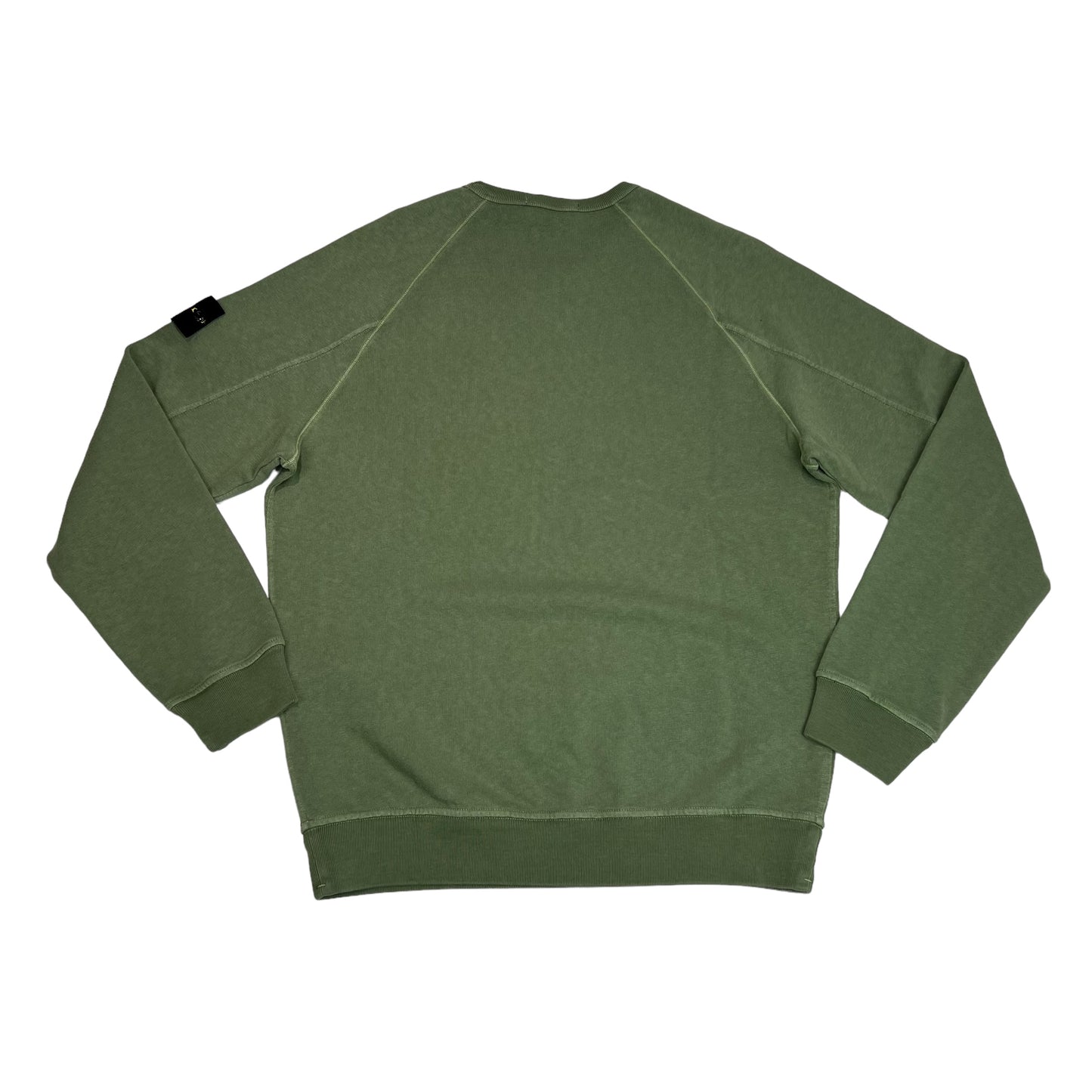 Stone Island Green Compass-Patch Crew Neck Jumper