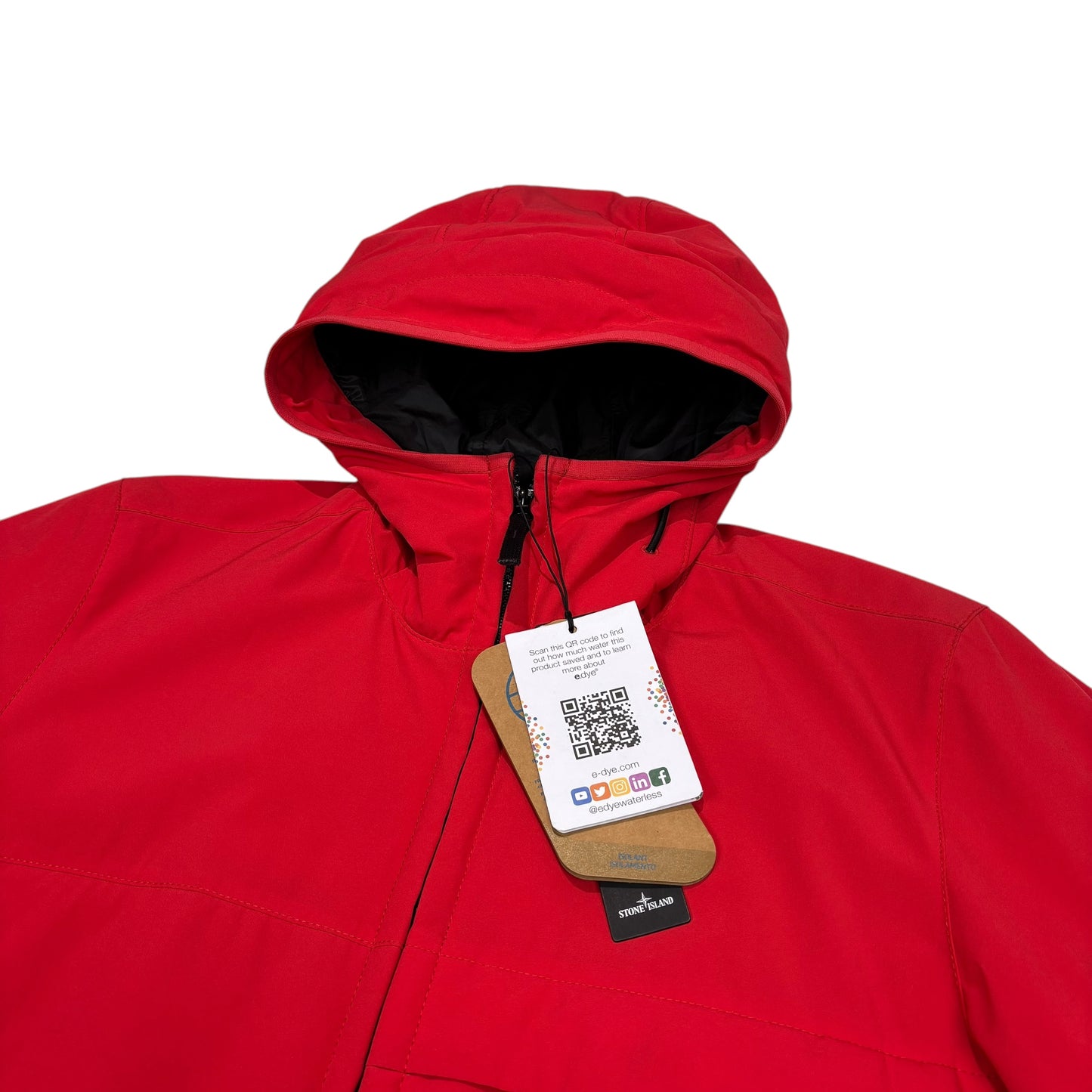 Stone Island Red Soft Shell-R e.dye Technology with Primaloft Insulation Technology Jacket