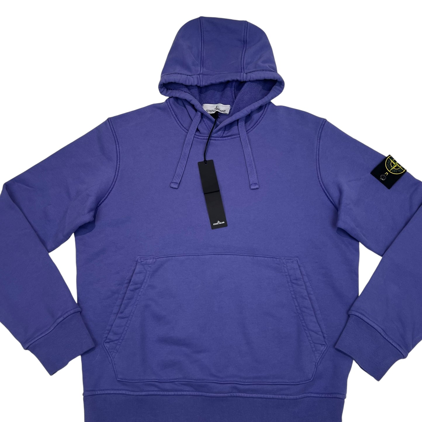 Stone Island Purple Compass Patch with Pouch Pocket Cotton Hoodie