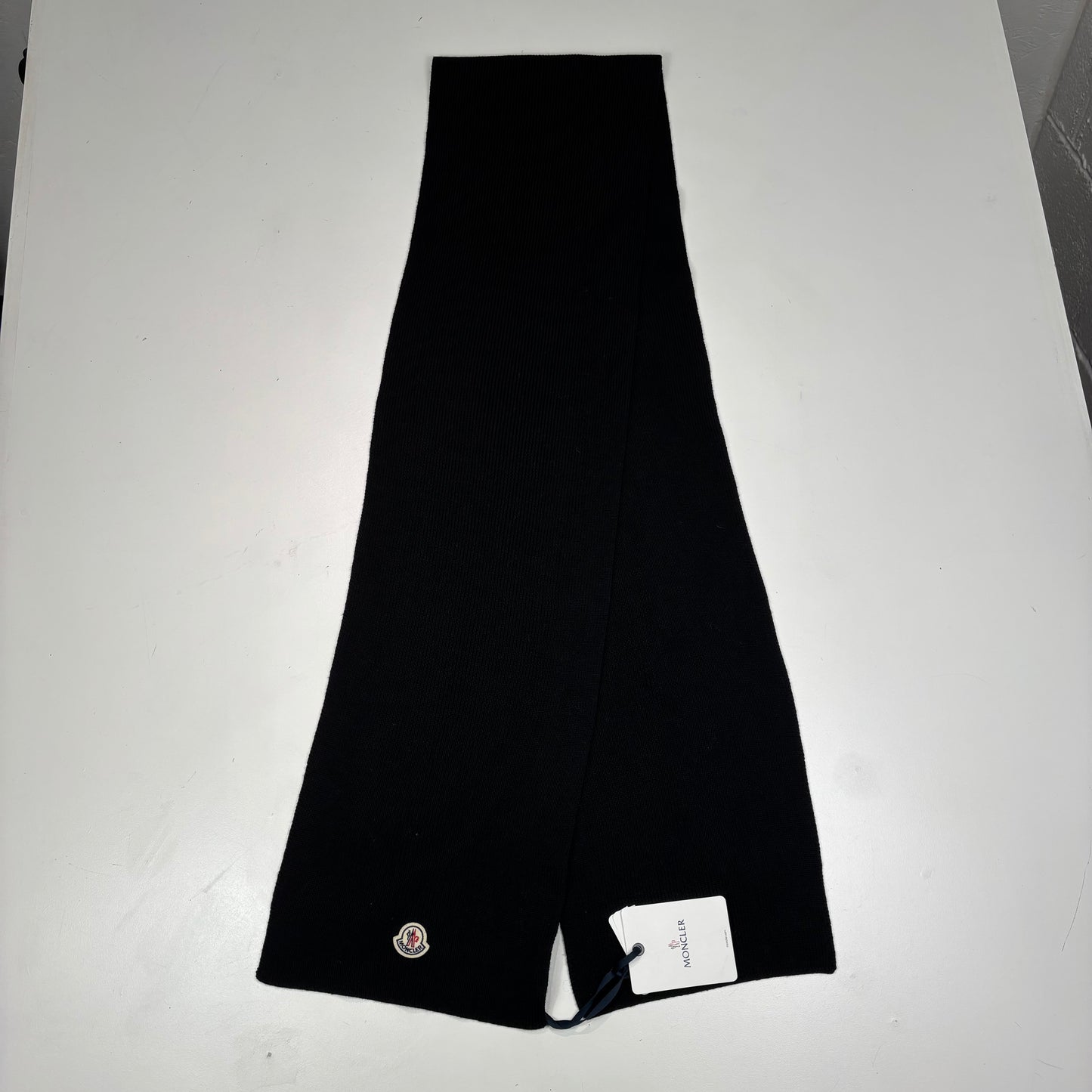 Moncler Black Cotton Scarf