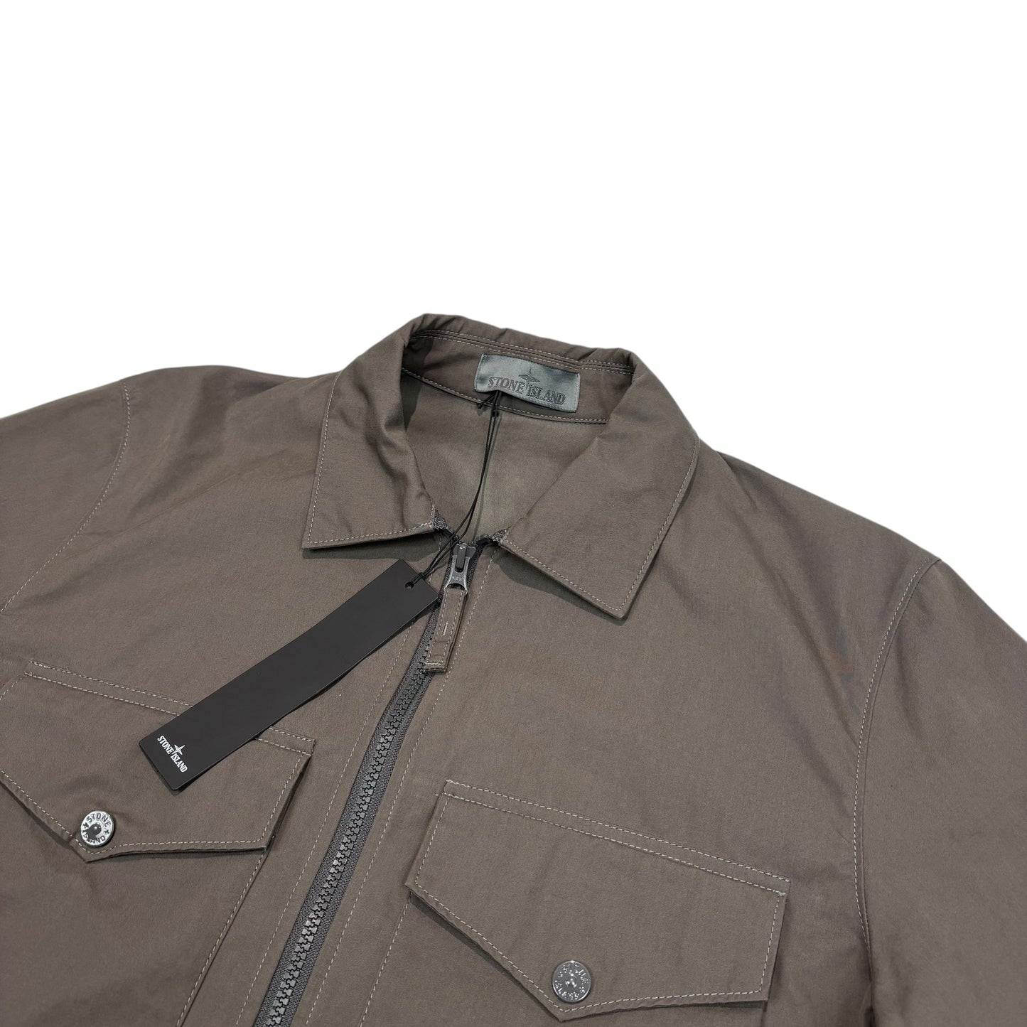 Stone Island Stone Grey Ghost Piece Double Pocket Overshirt Jacket