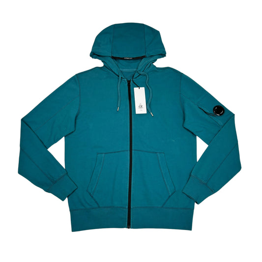 CP Company Blue Single Goggle Hooded Zip Up Jacket