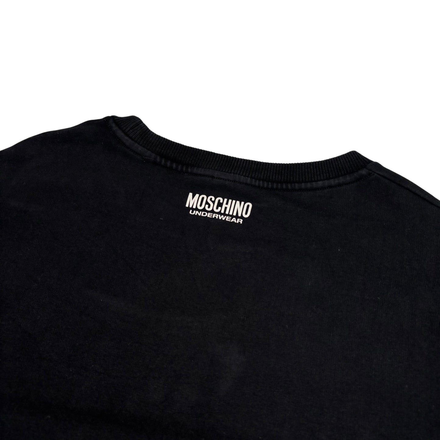 Moschino Black Tape Logo Embroidery Crewneck Jumper