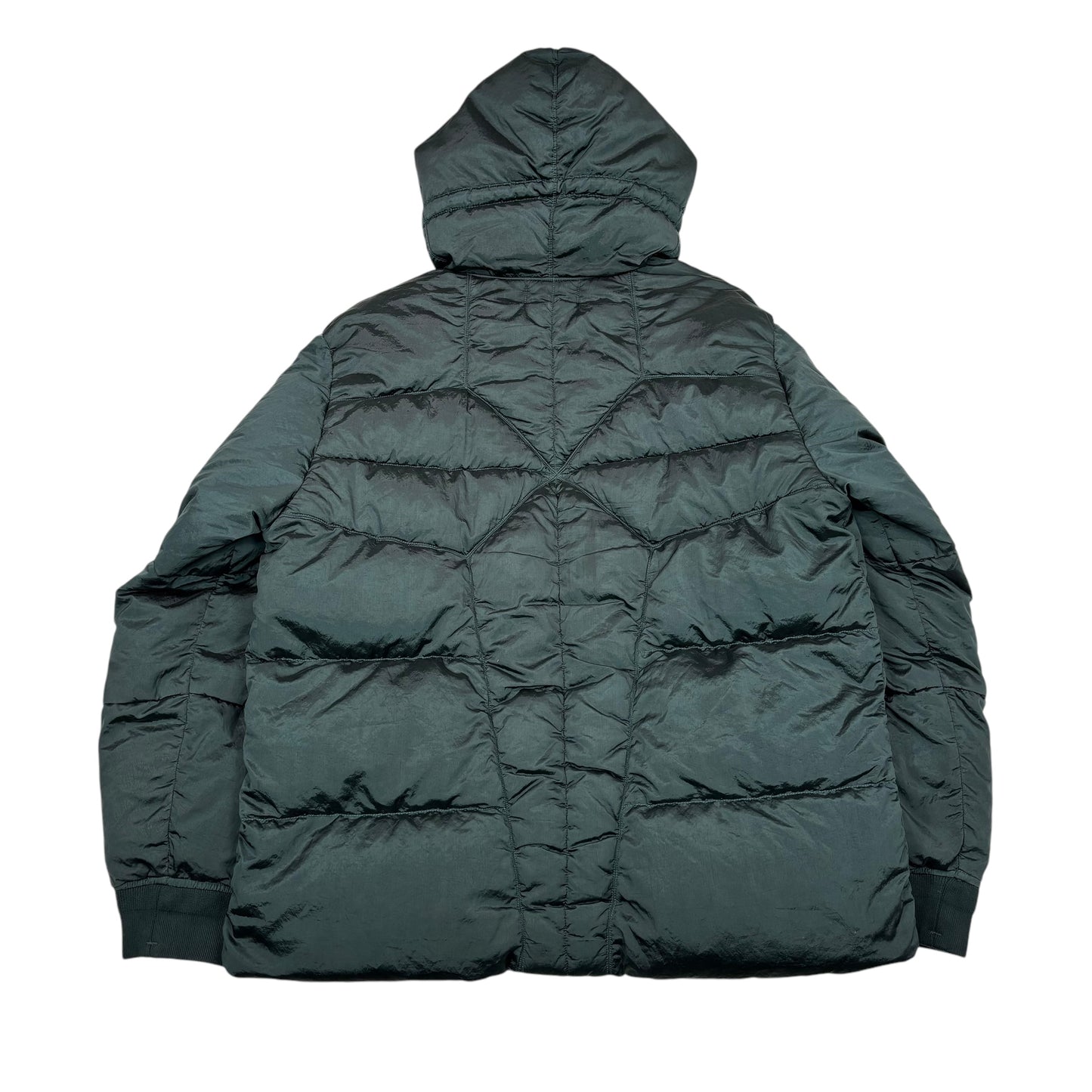 Stone Island Green Nylon Metal in Econyl Regenerated Nylon with Down TC Coat