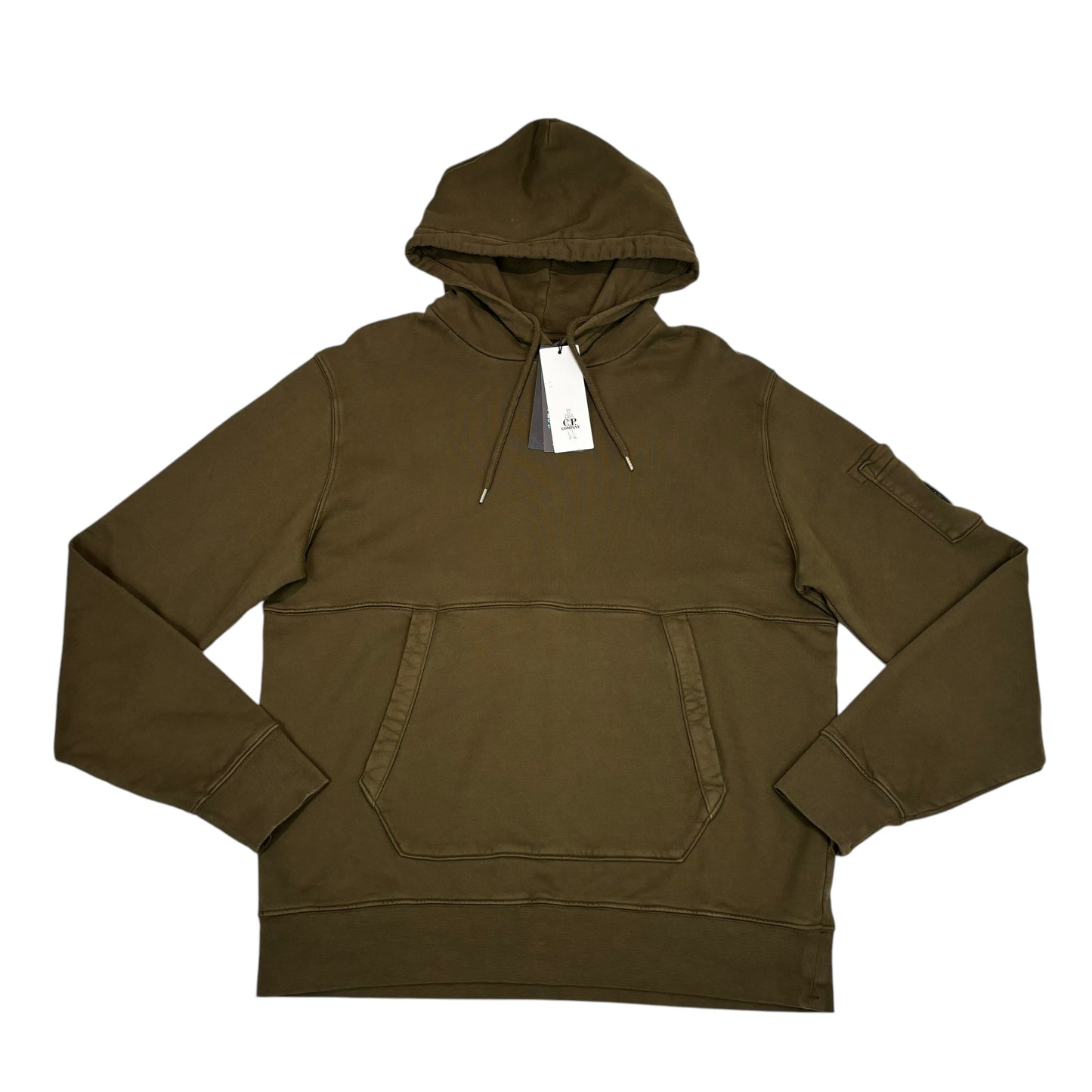 CP Company Duck Green Single Goggle Diagonal Fleece Hoodie