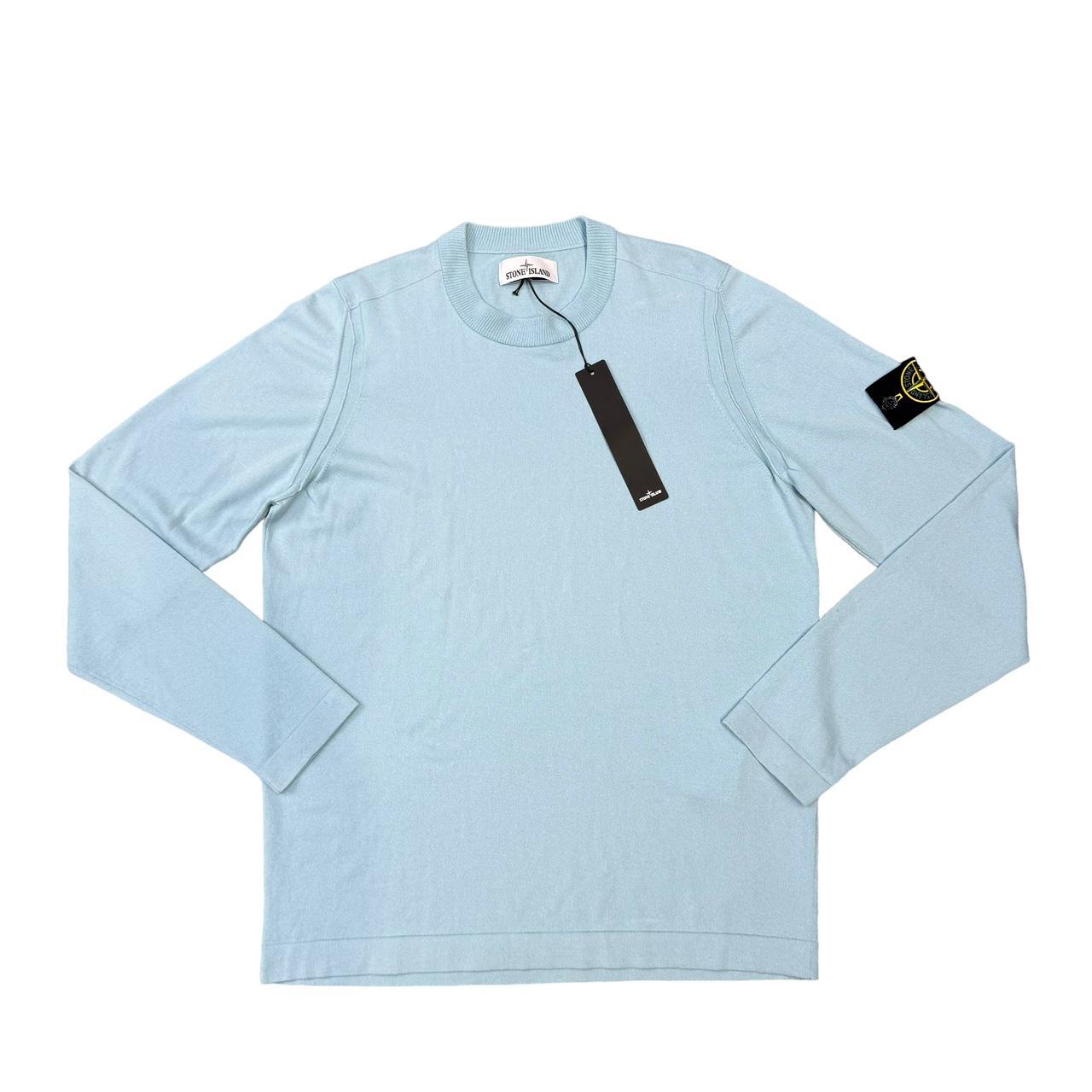 Light blue shop stone island jumper