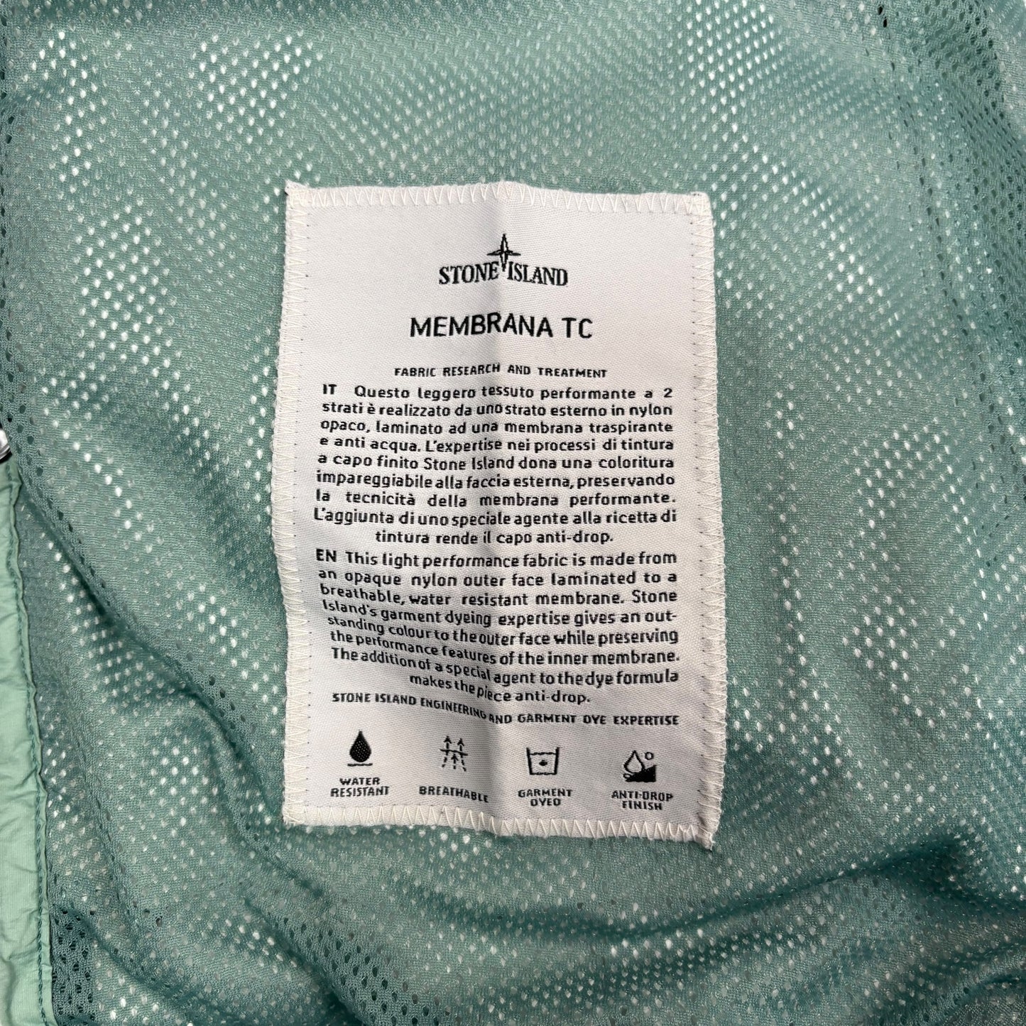 Stone Island Mint Green Membrana TC Jacket