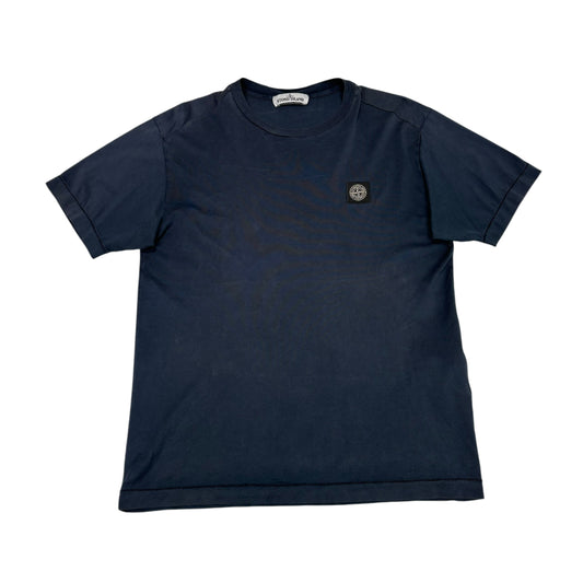 Stone Island Navy Blue Box Logo TShirt