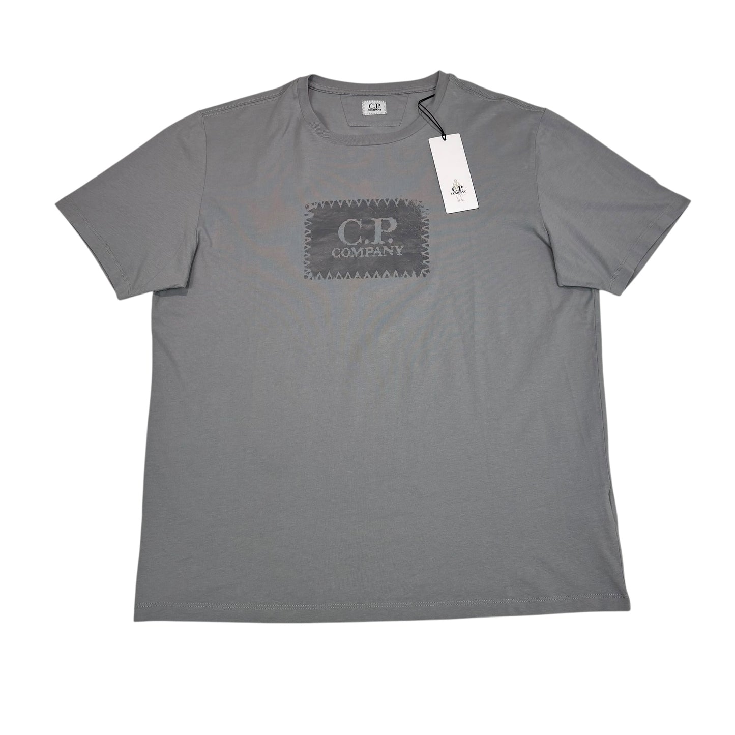 CP Company Blue Big Box Logo TShirt