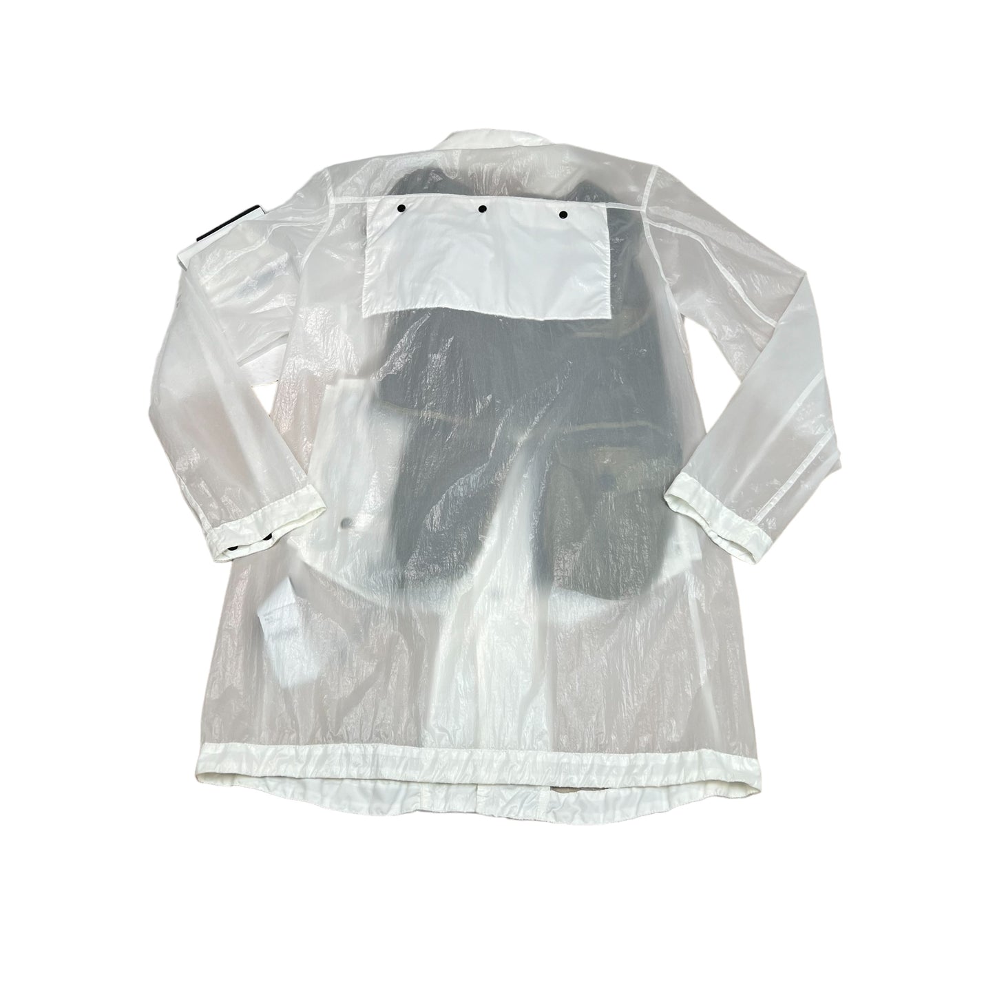 Stone Island White Lucido-TC Packable Polyester Longline Jacket