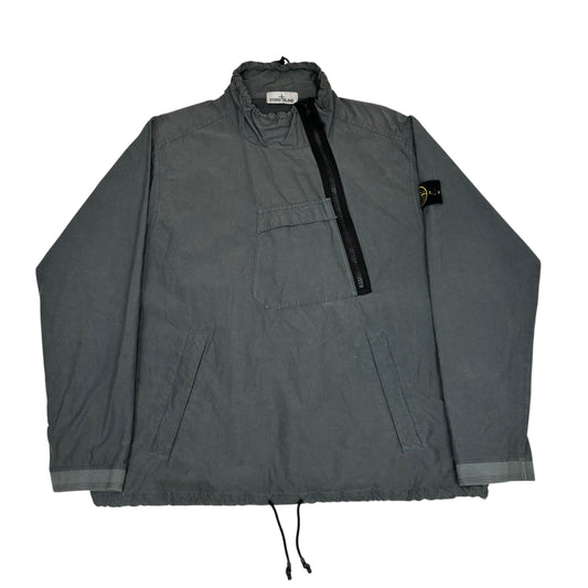 Stone Island Grey Light Corton Nylon Twill Pull Over Jacket